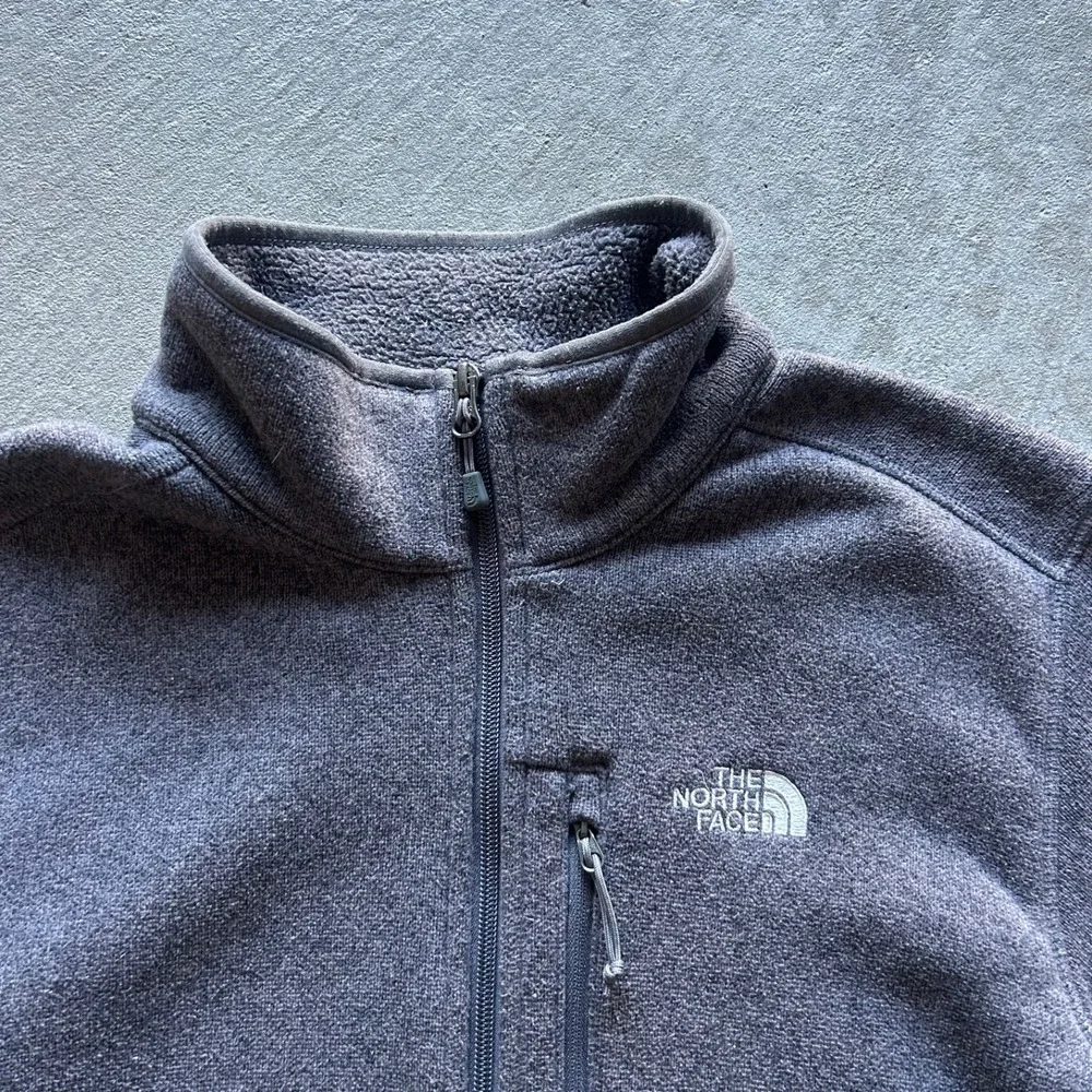 The North Face‎ Jacket Size Medium Gray Full Zip Fleece Outdoor